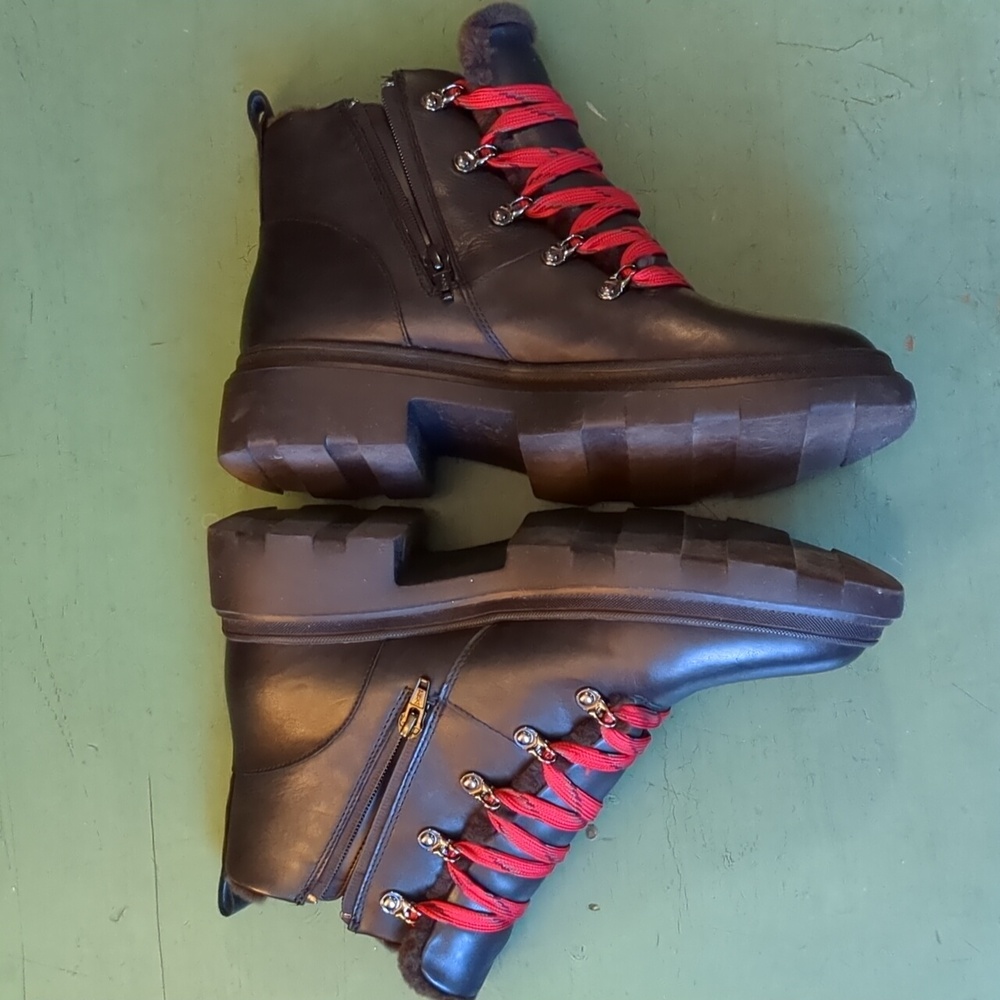 Naturalizer Julian Waterproof Boot Black Leather Upper - Picture 8 of 12